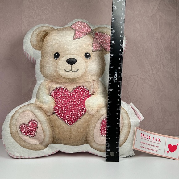 Bella Lux Valentine’s Teddy Bear Pillow - Picture 6 of 12